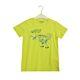 Losan Kinder T-Shirt Kurzarm Neon Gelb Leuchtprint Dino Jungen Sommer 