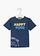 Losan Kinder T-Shirt Kurzarm Blau Flockdruck Jungen Sommer 