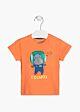 Losan Baby T-Shirt Kurzarm Orange Frontprint Jungen Kinder Sommer 