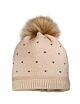 Maximo Mütze Strickmütze Mädchen Beige Herz Pompon Winter Kinder