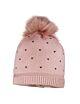 Maximo Mütze Strickmütze Mädchen Rosa Herz Pompon Winter Kinder