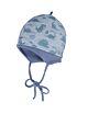 Maximo Baby Mütze mit Bund Jersey Bindeband Blau Dino Jungen