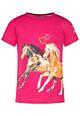 Salt and Pepper Pferdefreunde Mädchen T-Shirt Kurzarm-Shirt Pferd Pink 