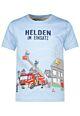 Salt and Pepper Jungen T-Shirt Kurzarm Kinder Feuerwehr Hellblau