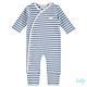 Feetje Baby Schlafanzug Einteiler Overall Blau Weiß  Jungen Mädchen Erstausstattung Frühchenkleidung Größe 50-74 Basic
