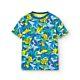 boboli T-Shirt Kurzarm Blau Hai-Fisch-Print Jungen Sommer Kinder