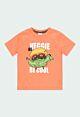 boboli Jungen T-Shirt Kurzarm Orange Burger Kinder Sommer 