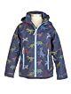 Outburst Softshelljacke Jacke Übergangsjacke Wasserdicht Dinosaurier Blau Jungen Kapuze Kinder