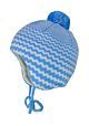 Maximo Baby Mütze Strickmütze Blau Weiß Jungen Größe 35-47