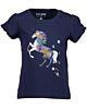 BLUE SEVEN Mädchen T-Shirt Sommer Kurzarm Marine Pferd Kinder 