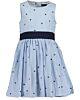 BLU SEVEN Kleid Sommerkleid Weiß/Blau Gestreift Herzen  Ärmellos Mädchen Kinder