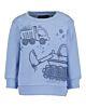 BLUE SEVEN Sweatshirt Pullover Kinder Blau Motiv-Baumaschinen Baby Jungen