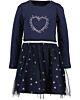 BLUE SEVEN Mädchen Kleid Schlupfkleid Langarm Blau Glitzer Kinder