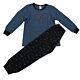 Kanz Jungen Nachtwäsche Pyjama Schlafanzug Zweiteilig Shirt Hose Blau Kinder