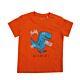 Losan Kinder T-Shirt Kurzarm Orange Dino Jungen Baby Sommer