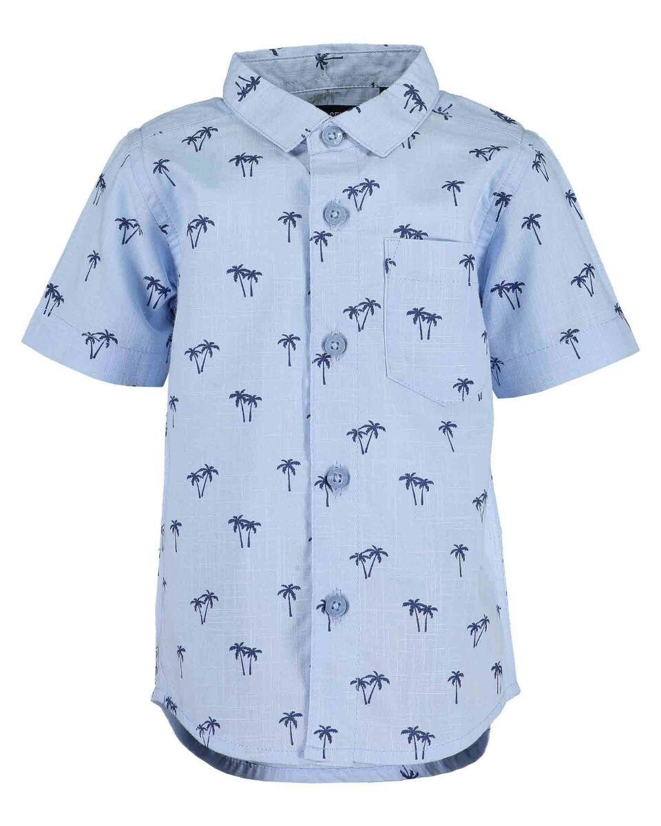 Spring&Gege Jungen Kurzarm Hawaiihemd Cartoon Print Unisex Button Down Shirts Gr.110-170 