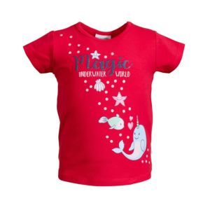 Salt and Pepper Mädchen T-Shirt Rot Sommer Baby Motiv Wal Größe 74-92