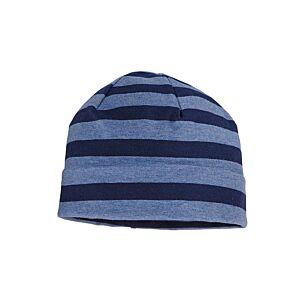 Maximo Mütze Jerseymütze Jungen Blau Streifen Umschlag Größe 45-57