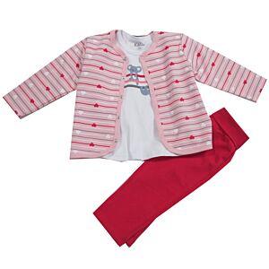 Kanz Babyanzug Dreiteilig Jacke Hose T-Shirt Pink Rosa Mädchen 