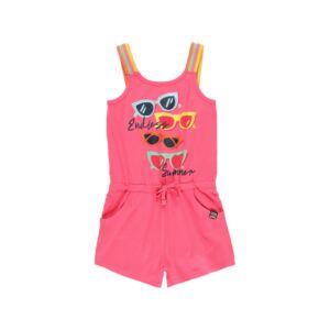 boboli Mädchen Overall Jumpsuit Sommer mit Träger Pink Größe 104-140
