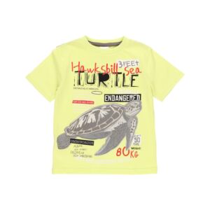 boboli Kinder T-Shirt Kurzarm Neon Schildkröte Jungen Sommer Größe 104-140