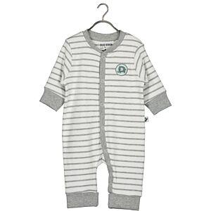 BLUE SEVEN Baby Babyanzug Overall Einteiler Schlafanzug Jungen Grau gestreift  Größe 56-68