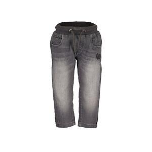 BLUE SEVEN Hose Jeans Baby Denim Stretch Grau Jungen Schlupfhose Dino-Motiv Größe 68-86