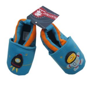 Maximo Baby Schuhe Krabbelschuhe Textilschuhe Weltraum