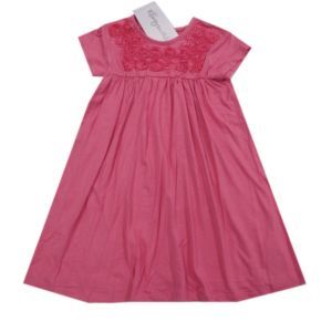 Königsmühle Mädchen Jerseykleid Kleid kurzarm rosé Rosen 