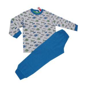 Kanz Jungen Nachtwäsche Pyjama Schlafanzug Zweiteilig Shirt Hose Blau Grau Kinder 