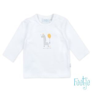 Feetje Baby Shirt Langarm Weiß Giraffe Erstausstattung Frühchen-Kleidung Basic 