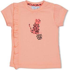 Feetje Mädchen T-Shirt Rosa Pink Baby Sommer Leo-Print Größe 68